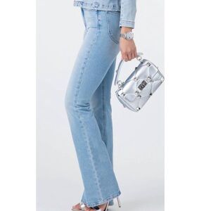 SPRWMN micro-flare lightwashed distressed Jeans size 27 made in USA